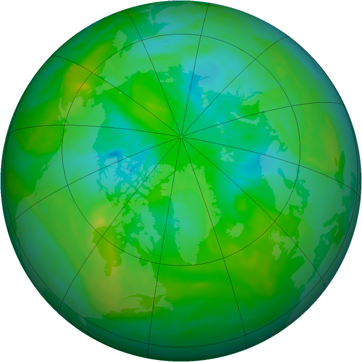 Arctic ozone map for 04 August 2013